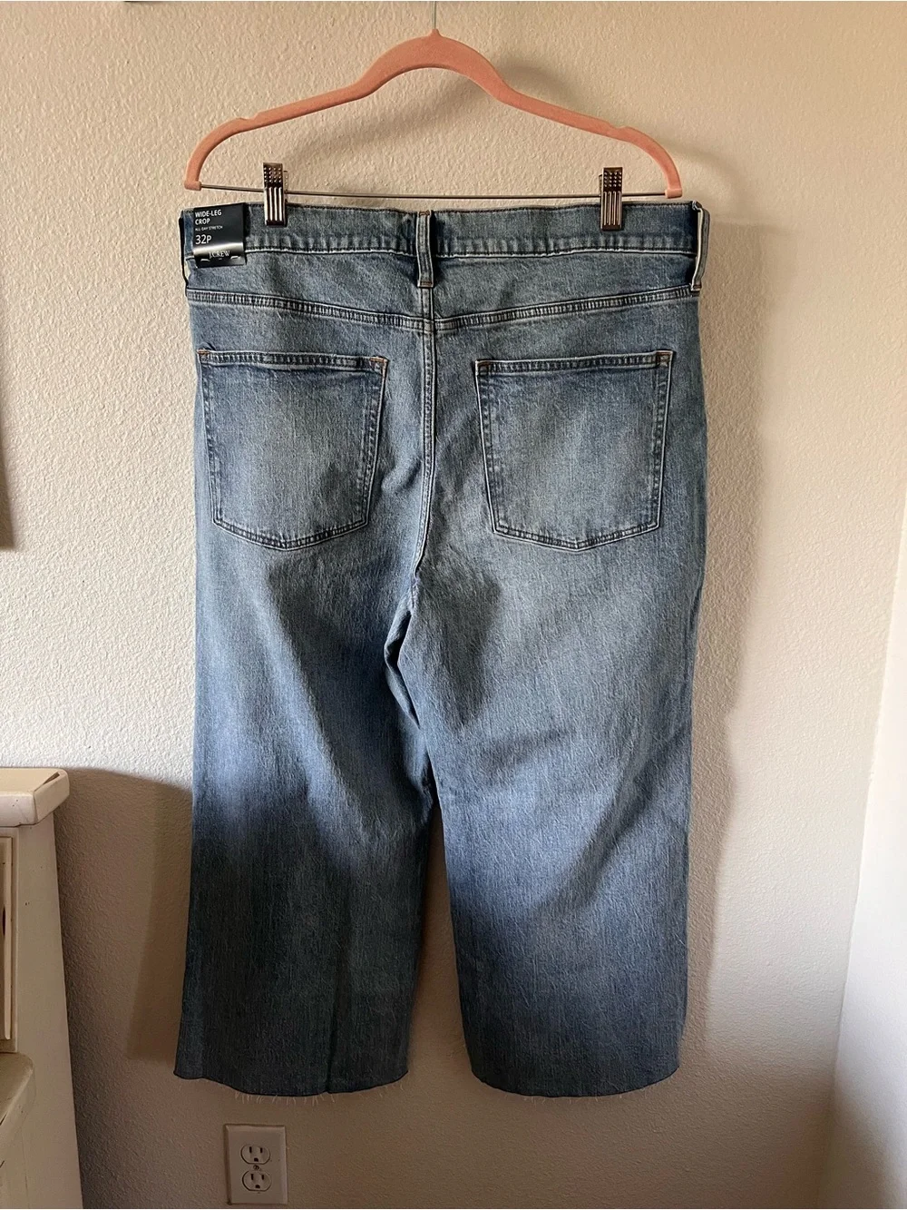 J. Crew Wide Leg Crop Denim Jeans size 32P NWT